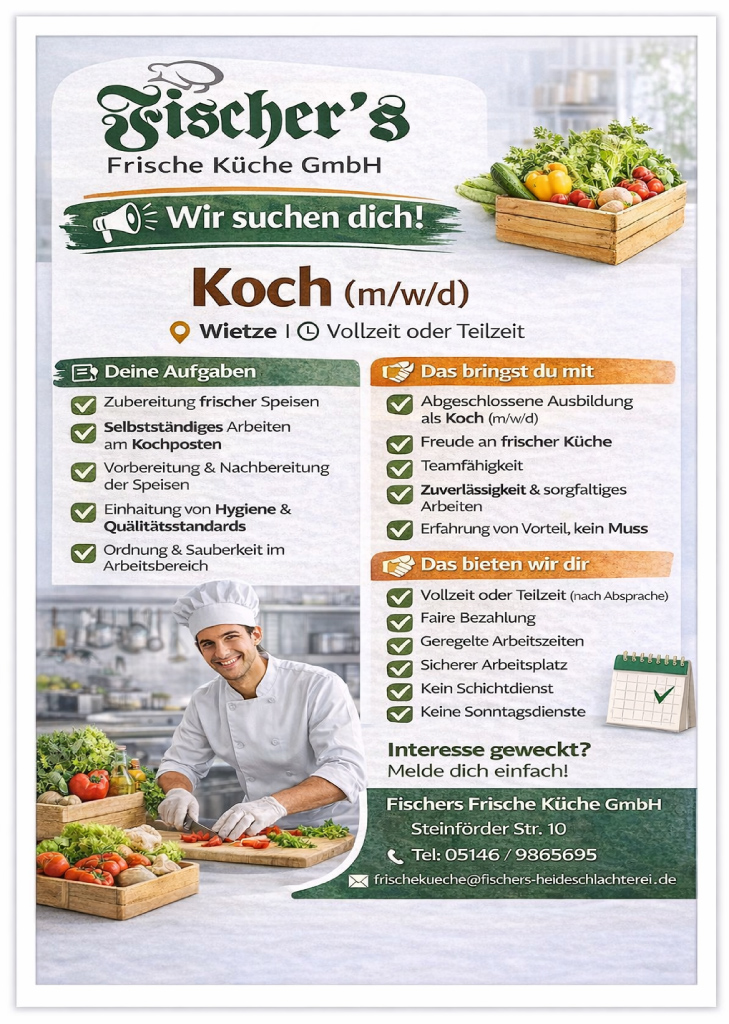 Stellenanzeige Koch